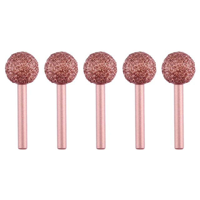 5X Car Tire Repair Grinding Head Coarse Grit Buffing Wheel with Linking Rod Tire Repair Tools 22mm Ball with Round Rod