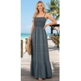 thumbnail image 4 of HAPPY BAY Womens House Daily Routine Evening Wear Evening Holiday Vacation Pencil Tube Top Maxi Frill Dress Evening Gown M-L Cloud X_AB710, 4 of 4