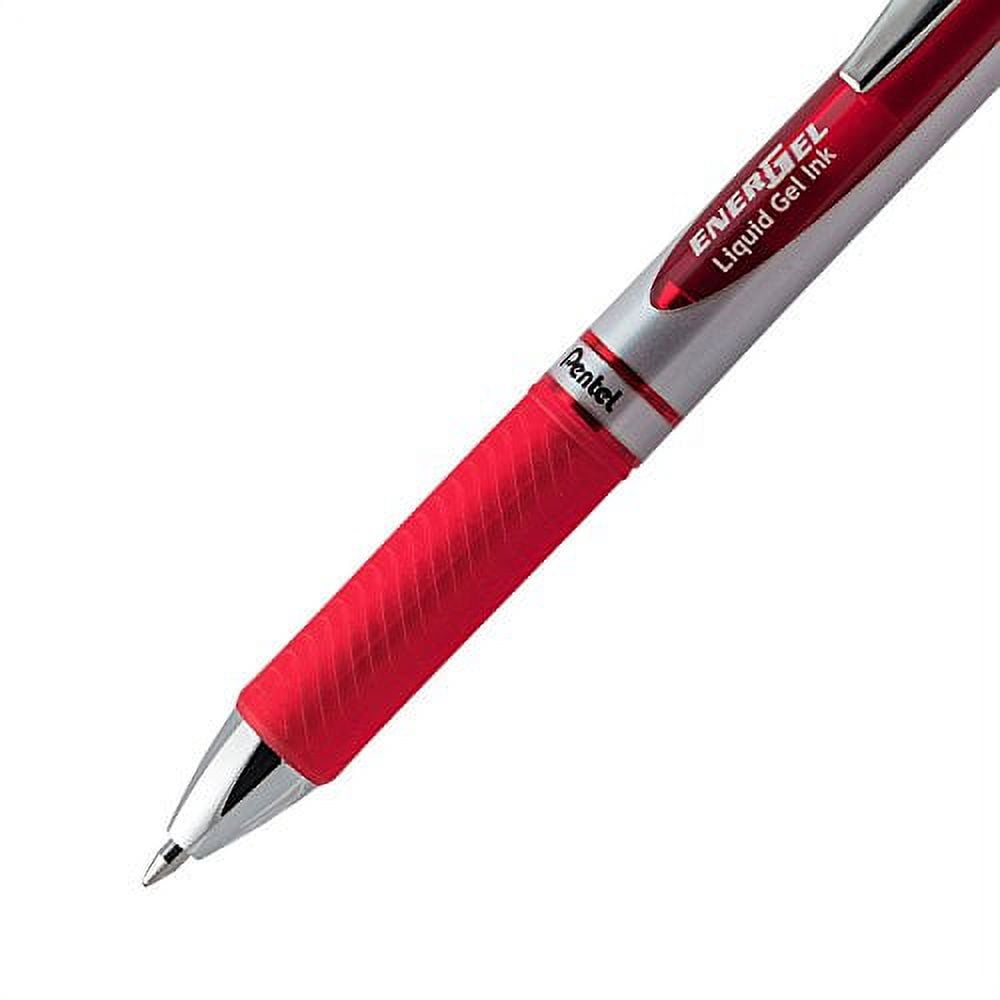 Pentel 812204 EnerGel RTX Retractable Gel Pens Medium Point Red Ink