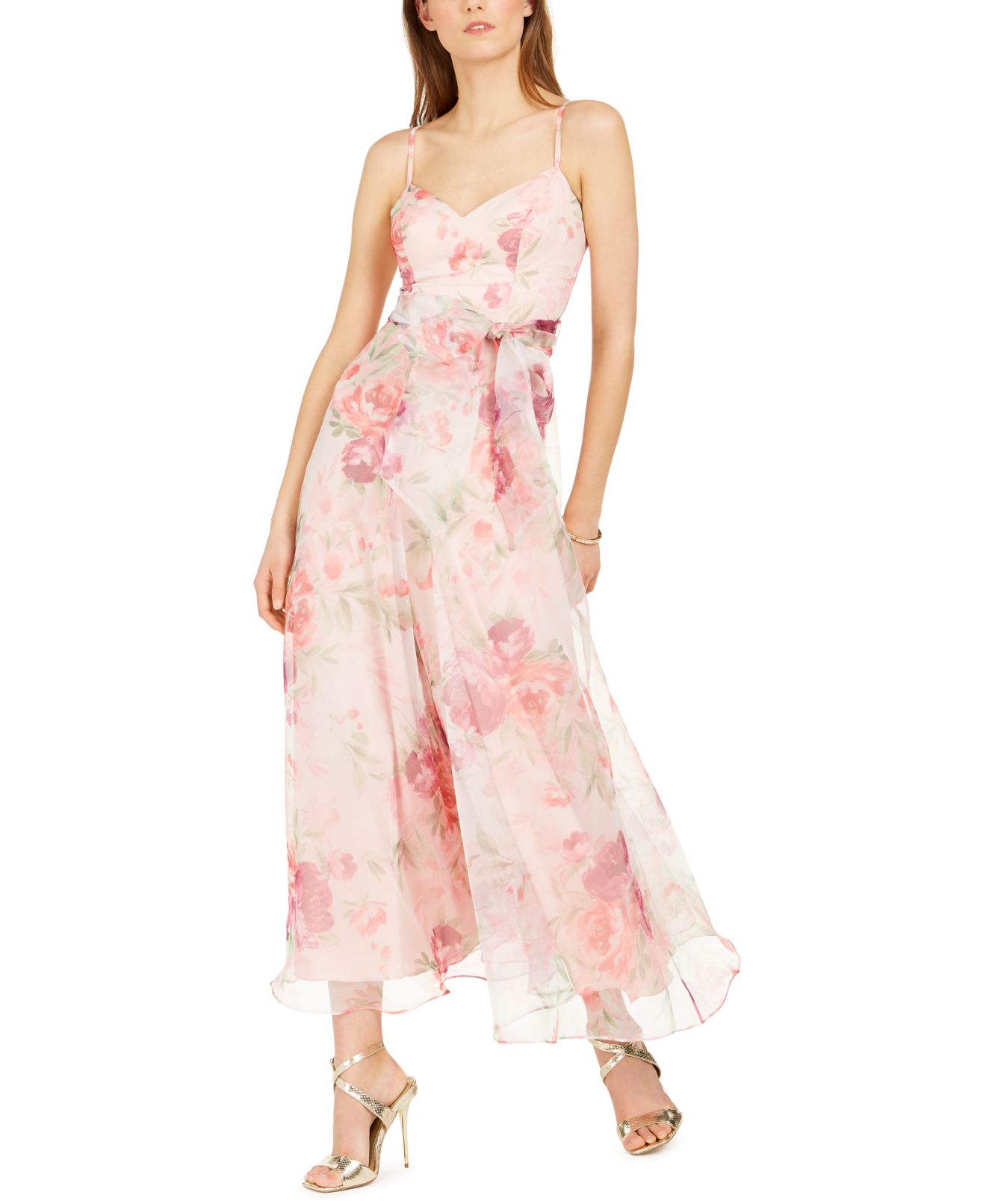 Eliza J Womens Jumpsuit Petite Organza 