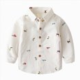 thumbnail image 6 of 7-8T Little Kids Boy's Shirt Long Sleeve Cute Graphic Top Fall Winter Clothes Outfit for 12 Months 2T 3T 4T 5T 6T 7T 8T Kids School Casual Daily, 6 of 7
