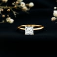 thumbnail image 4 of Rosec Jewels Lab Diamond 6mm Princess Cut Engagement Ring, EF-VS Quality - Gift For Women, 10K Yellow Gold, US 11.00, 4 of 9