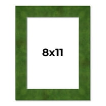 8x11 Frame Green Burl Solid Wood Picture Frame | 1.75 Inches Moulding Width | Interior Frame Depth