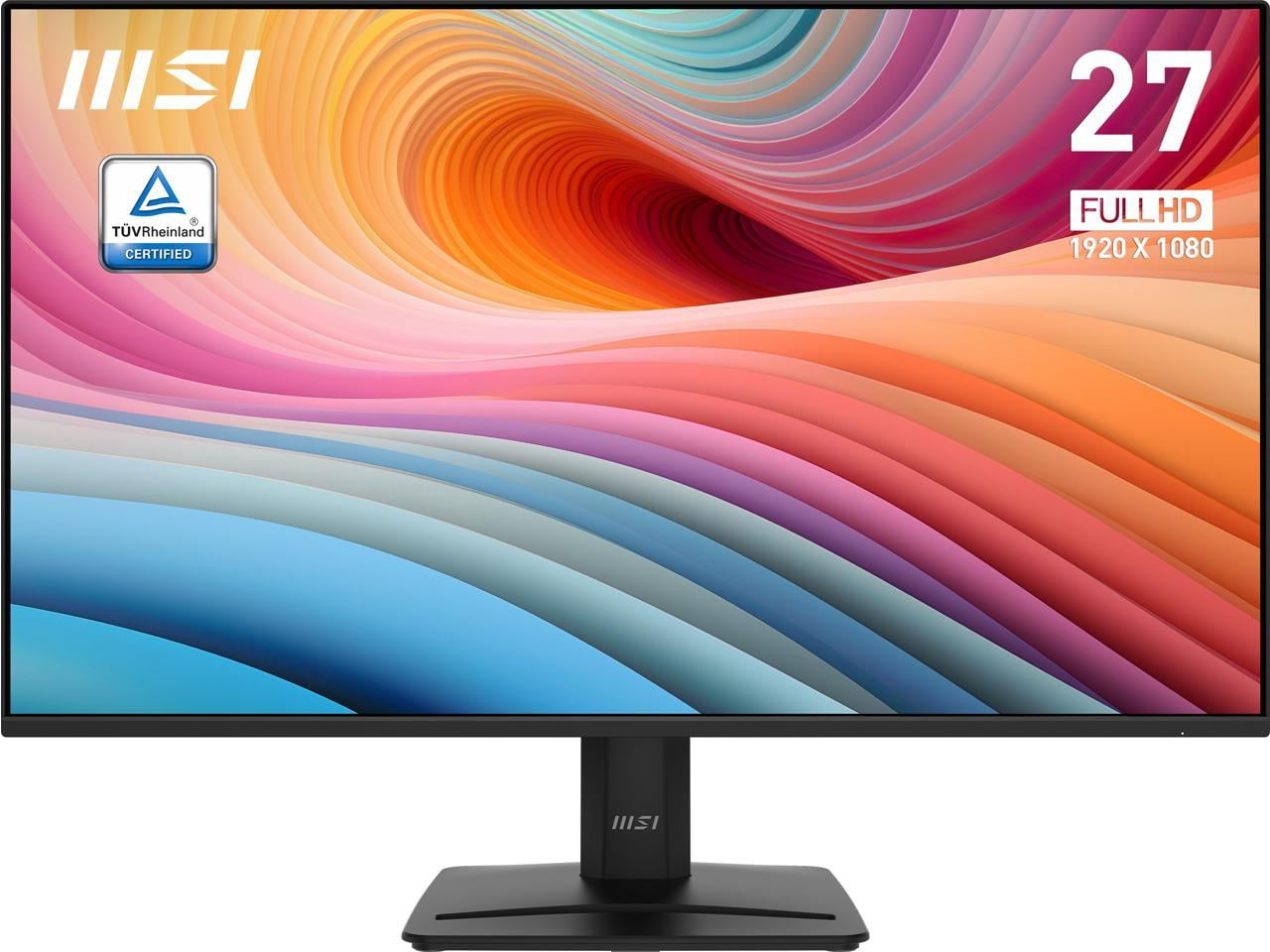 MSI Pro PRO MP275 E2 27" Class Full HD LCD Monitor - 16:9 - Matte Black - 27" Viewable - In-plane Switching (IPS) Technology - 1920 x 1080 - 16.7 Million Colors - Adaptive Sync - 300 Nit - 1 ms - 1...