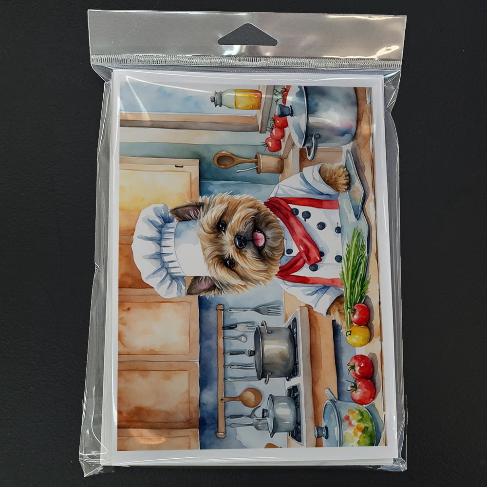 Cairn Terrier The Chef Greeting Cards Pack of 8 7 in x 5 in