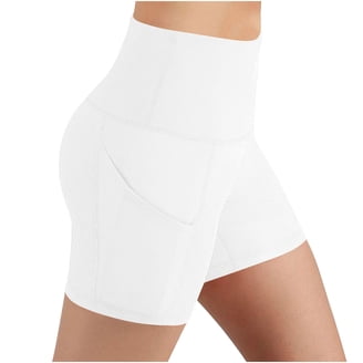 2 Pack Women’s High Waisted Biker Shorts – 8-Inch Yoga Workout Shorts With Pocket, Compression Fit, Nylon Spandex, Black & Grey, Small-Medium