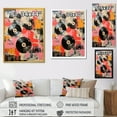 thumbnail image 4 of Designart "Display of Pink Vinyl Records II" Fashion Framed Wall Art - Modern Pink Vinyl Records Entryway Framed Wall Art Print, 4 of 6