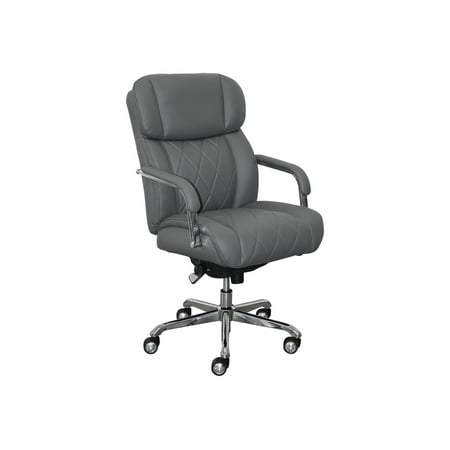 La-Z-Boy - Sutherland Bonded Leather Office Chair - Gray