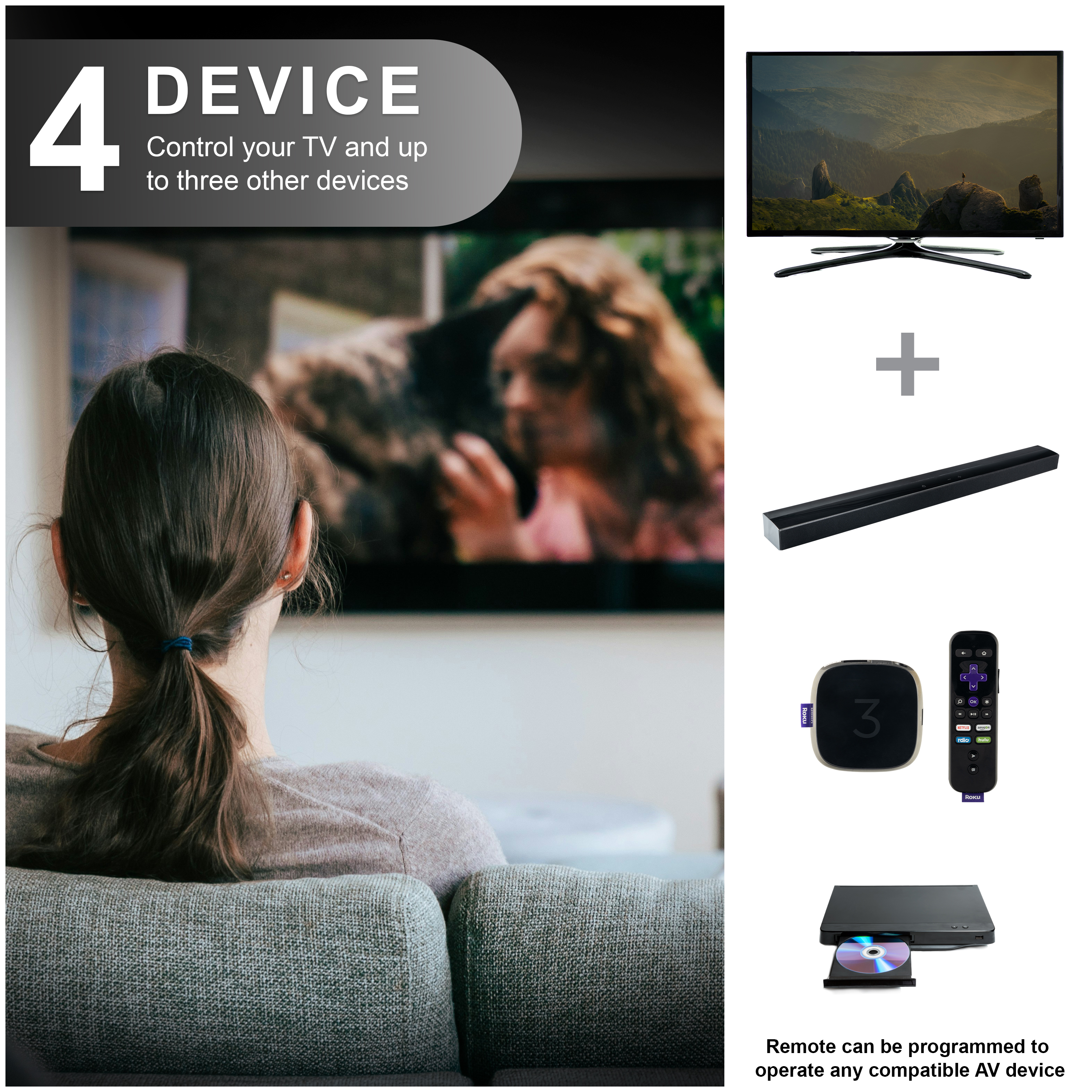 GE Universal Remote Control, 4-Device Rechargeable photo 5