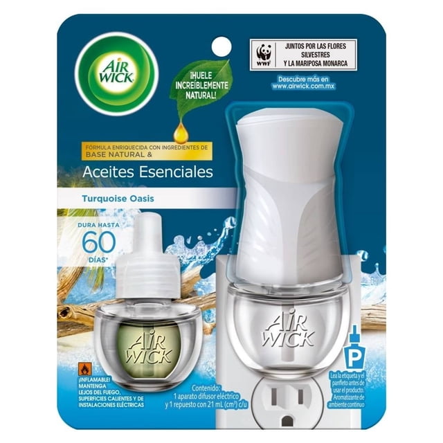 Difusor eléctrico Air Wick y repuesto turquoise oasis 21 ml