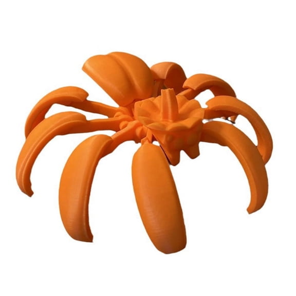 3D Printed Pumpkin Spider, Pumpkin Fidget Desk Statue, Office Gift Pumpkin Transformer Decoration As Shown