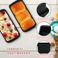 thumbnail image 3 of 2PCS Small Loaf Pan for Baking Bread, 1lb Bread Loaf Tin, 7.5 x 3.5 x 2.4 inch Banana Bread Pans, Non-Stick Meatloaf Pan, Rectangular Bread & Loaf Tins for Ovens Air Fryer, 3 of 4