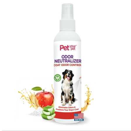 Pet Your Pet Odor Neutralizer Spray for Dogs 4oz, Non-Toxic Deodorizer with Aloe Vera & Apple Cider Vinegar, Made in USA, Freshens Coat & Eliminates Odors