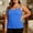 Blue-AA, variant on Women Plus Size Built-in Bra Tank Tops Camisole V-Neck, Adjustable Strap, Breathable Cotton Cami Shirts, Workout, Daily, Going Out, Casual, Yoga, Gym Blue-AA XL(XL)