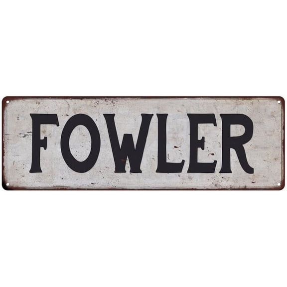FOWLER Vintage Look Rustic Chic Metal Sign 6x18 106180036445