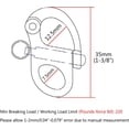 thumbnail image 2 of ABCISI Marine Grade Pair of 1-3/8(35MM) 316 Stainless Steel Fixed Bail Snap Shackle for Bracelet, Sailboat, 2 of 9