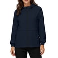 thumbnail image 5 of Zynoxe Womens Rain Jacket Lightweight Waterproof Packable Raincoat with Adjustable Hood Outdoor Travel Windbreaker Navy XL, 5 of 8