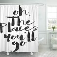 thumbnail image 1 of Cortina de Ducha Motivacional ABPHQTO Youll Oh The Places You Ll 160x180 cm, 1 of 1