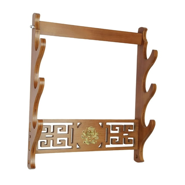 Bunblic Samurai Stand Katanas Holder Decoration Wall Mount Sturdy Present s Holder Display Rack for Desk Katanas Office 3 Layer