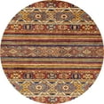 thumbnail image 1 of Ahgly Company Indoor Round Abstract Saffron Red Abstract Area Rugs, 3' Round, 1 of 6