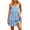 Light Blue, variant on Women's Slip Dresses Sleeveless Tiered Open Back Summer Casual Beach Vacation Mini Dresses