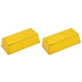 thumbnail image 1 of 2 Pcs Simulation Plastic Hollow Gold Bullion Fake Gold Brick Decorative Prop For Party Activity (golden), 1 of 3