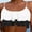 Clear, variant on Bikini Tops for Women Padded Scoop Neck Sports Bra Ruffle Womens Swim Top Swimwear for Women