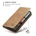 thumbnail image 5 of CaseMe Leather for iPhone 16e Case, Flip Wallet Leather Case with Card Holder Magnetic Closure Shockproof Kickstand Protective Phone Cases Cover for iPhone 16e,Brown,For iPhone 16e, 5 of 12