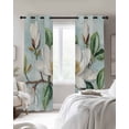 thumbnail image 4 of Botanical Floral Blackout Curtains for Bedroom Living Room Darkening Curtains 84 Inch Length 2 Panels Set Pastoral Magnolia Flowers Leaves Plant Window Curtain Window Treatment Grommet Drapes 52"x84", 4 of 9