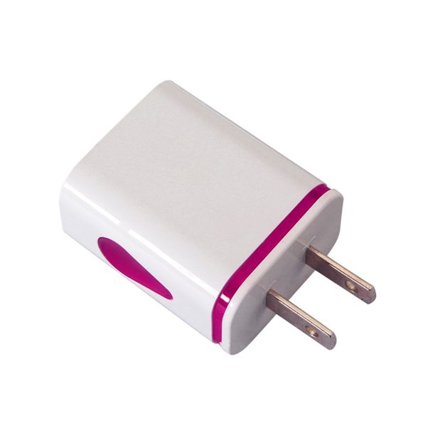 Cargador USB de doble puerto Adaptador de cargador de CA de viaje para el hogar montado en la pared Enchufe de EE. UU.