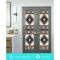 thumbnail image 5 of Window Privacy Film Brown Boho Stained Glass Window Film Decorative Sun Block Window Cover Vintage Rustic Southwest Aztec Geometric Window Clings Static Adhesive Sticker for Bathroom 17.7"x78.7", 5 of 7