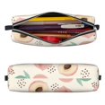 thumbnail image 3 of XMXT Leather Pencil Case, Pink Peaches Print Large Capacity Pencil Pouch for Student Teens Women, 3 of 9