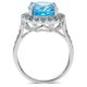 thumbnail image 2 of 5.90 ct. t.w. Blue Topaz and White Topaz Ring in Sterling Silver QJ Model, 2 of 2