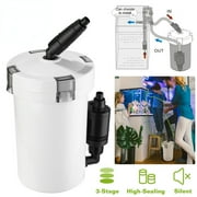 Moclever Aquarium External Filter, 3 Stage Canister Filter 105GPH with Builtin Pump Kit for 28 Gallon