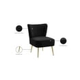 thumbnail image 2 of Meridian Furniture Tess Black Velvet Accent Chair with Gold Legs, 2 of 5
