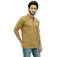thumbnail image 2 of Atasi Men's Mandarin Collar Cotton Short Kurta Casual Ethnic Shirt-XX-Large, 2 of 9