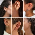 thumbnail image 6 of ChainsHouse 3 Pairs Hoop Earrings for Men Women Small Huggie Hoops Earring Set Rainbow Color Cartilage Post Hypoallergenic Ear Piercing Jewelry Gift, 6 of 10