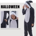 thumbnail image 5 of JUOLOET Unisex Adult Onesie Pajamas Animal One Piece Snug Fit Sleepwear Homewear（grey shark,Large）, 5 of 6