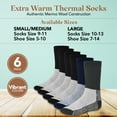 thumbnail image 2 of Thermal Socks Merino Wool Socks For Women and Men - 6 Pairs of Extra-Mens Warm Socks, Winter Socks, Hiking Socks, Boot Socks by Debra Weitzner Grey 9-11, 2 of 7