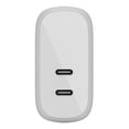 thumbnail image 5 of Belkin 40W Dual USB-C Wall Charger with USB-C to USB-C Cable – Fast Charging Adapter for iPhone 15/16, Samsung Galaxy, Google Pixel, iPad, AirPods & More – Silver, 5 of 8