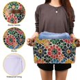 thumbnail image 3 of Yayeee Canvas Storage Basket with Handles for Shelves Fabric Bins Closet Organizer, Dark Floral, 3 of 8