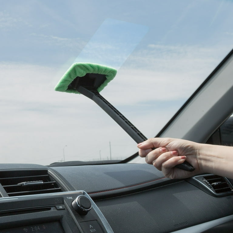 KUIKUI Car Windshield Cleaning Brush, Windshield Cleaning Tool Reusable and  Washable Windshield Cleaning Wand for Auto Windshield Wiper(Green)