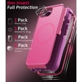 thumbnail image 3 of Diverbox for iPhone 16e 17e Case [Compatible with MagSafe] [Shockproof] [Dropproof] [with Screen Protector ] Heavy Duty Protection Phone Case Cover for Apple iPhone 16e 17e 6.1 inch(Pink), 3 of 7