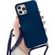 thumbnail image 1 of Funda para iPhone 11 Pro Max con cordón para collar, funda deslizante de protección de cámara para iPhone 11 Pro Max Funda de silicona TPU con ranura para tarjeta para iPhone 11 Pro Max, 1 of 5