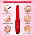 thumbnail image 3 of 20000 RPM Electric Nail File Kit Portable Nail Drill Machine Professional Manicure Pedicure Kit with Sanding Bands,Nail Drill Bits and Brush for Acrylic Gel Nails-Red, 3 of 7
