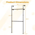 thumbnail image 3 of Gymax Industrial Pipe Clothing Rack Wall Mounted Heavy-Duty Metal Garment Organizer, 3 of 10