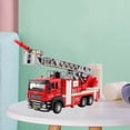 thumbnail image 3 of Camión de bomberos de juguete, juguete de fundición a presión, educativo, control, coleccionable, escalera de bombero. Camión con escalera 053, 3 of 9