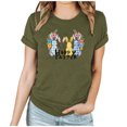 thumbnail image 1 of Mujeres Manga Corta de Verano Tops Día de San Valentín Impreso Cuello Redondo, Camisa de Moda Casual Blusa, 1 of 6