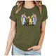 thumbnail image 1 of Mujeres Manga Corta de Verano Tops Día de San Valentín Impreso Cuello Redondo, Camisa de Moda Casual Blusa, 1 of 6