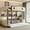 Beige + Natural + MDF + Pine + Plywood +Trundle+ Queen, variant on [Luckynote]Queen over Queen Bunk Bed with Storage Drawers and Shelves, Solid Wood Bunk Beds with hooks, No Box Spring Needed, Beige&Natural
